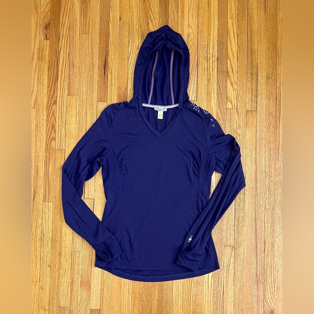 Smartwool Hooded Base Layer in Purple | Size Medium